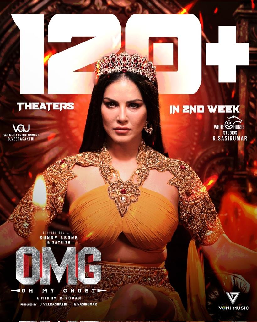 Queen Mayasena continues its hold in 120+ theatres in its 2nd week. 
<a href="/SunnyLeone/">Sunny Leone</a>'s #OhMyGhost in theaters.

#OMGPeiHit 

<a href="/actorsathish/">Sathish</a> <a href="/iyogibabu/">Yogi Babu</a> <a href="/yuvan_dir/">yuvanprabhu</a> <a href="/DharshaGupta/">❤️Dharsha❤️</a> <a href="/arjunannk/">Arjunan Actor</a> <a href="/thilak_ramesh/">Ramesh Thilak</a> <a href="/thangadurai123/">Thangadurai</a>  @javeddriaz <a href="/dharankumar_c/">Dharan kumar</a>