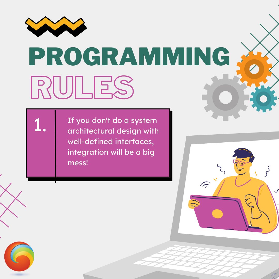SwabhavTechlabs's tweet photo. Fundamental rules to be a software engineer!
Double Tap β€
Save πΎ
Share π―
#programming #programmer #programmers #programminglife #coding #computerbasics #html #css #software #softwaredeveloper #softwareengineer #webdeveloper #syntax #programmingrules #developer #tech https://t.co/ZbYj2cV56t