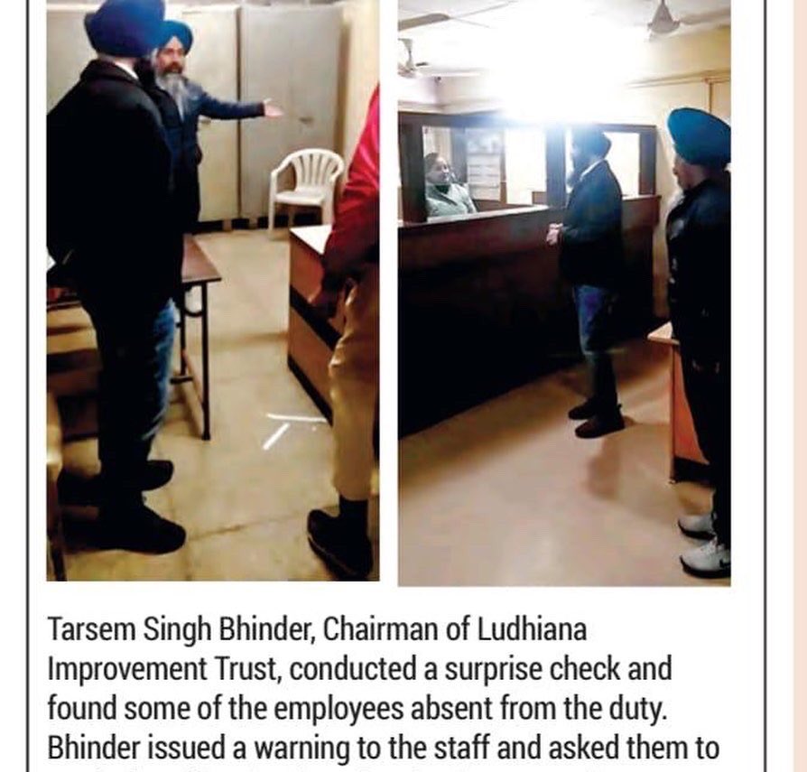 tsbhinder's tweet photo. The law of nature is if you value time then time values ​​you I understand that the weather is very cold but today, I have asked the staff members to be on time, especially those found late and those absent without leave approval.
@PunjabGovtIndia #ludhianaimprovementtrust https://t.co/PXP0y5SdN3