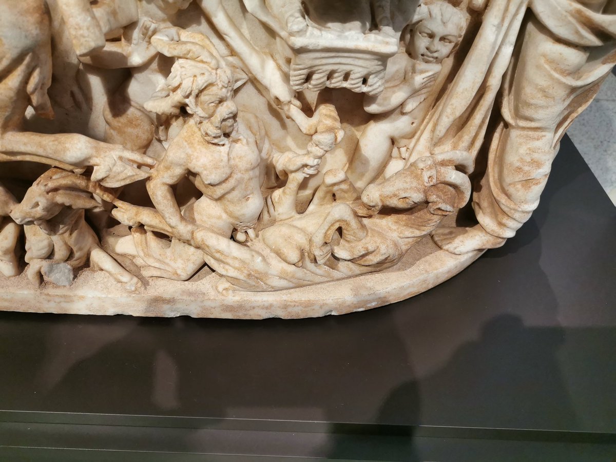 Great to see this sarcophagus on display in the Zwinger, with naughty Pan and one of those goats that everyone is talking about.