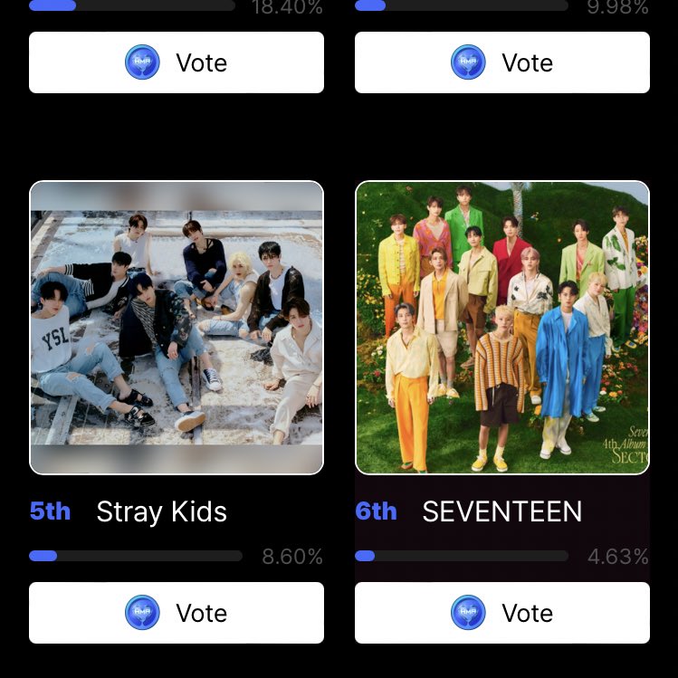 carat_votes's tweet photo. [🏆] 30th Hanteo Music Awards 2022

⚠️ Focus on ARTIST OF THE YEAR (MAIN PRIZE). Aim for Top 5.

3.97% gaps with #5

✔️ Ends: Jan. 26, 23:59 KST
✔️ Link: https://t.co/GdL6NAoQ86
✔️ Referral code: RTV92674

#SEVENTEEN https://t.co/BgaXY2YX3d