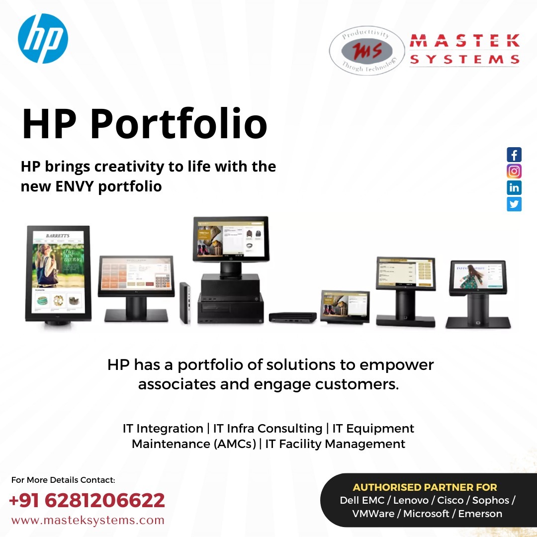 mastek_systems's tweet photo. " HP Portfolio HP brings creativity to life with the new ENVY portfolio.

HP has a portfolio of solutions to empower associates and engage customers.

For more details contact us :6281206622"

#MastekSystems #happynewyear2023 #bestnetworksecuritysoftware #printers https://t.co/0CTupKWGaD