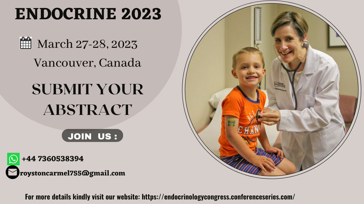 CarmelRoyston's tweet photo. Connect and exchange ideas at #Endocrinology& DisordersConference2023 on march 27-28, 2023 #HurryUp #Register_now Avail for #doctors #students #researchers #delegate for #groupregistration https://t.co/y1JgghIJba