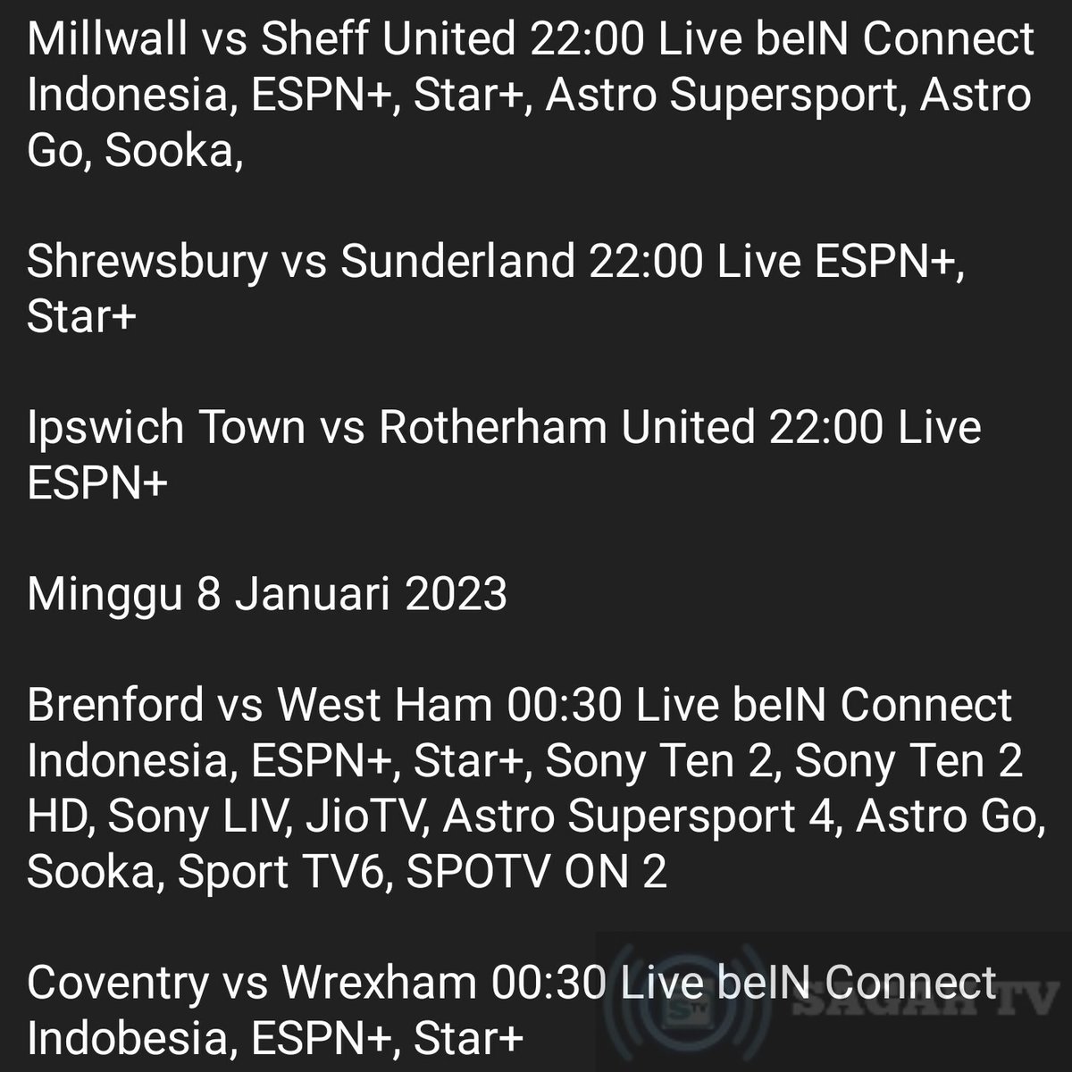 sagahtvlive on Twitter "Jadwal Siaran Langsung FA Cup"