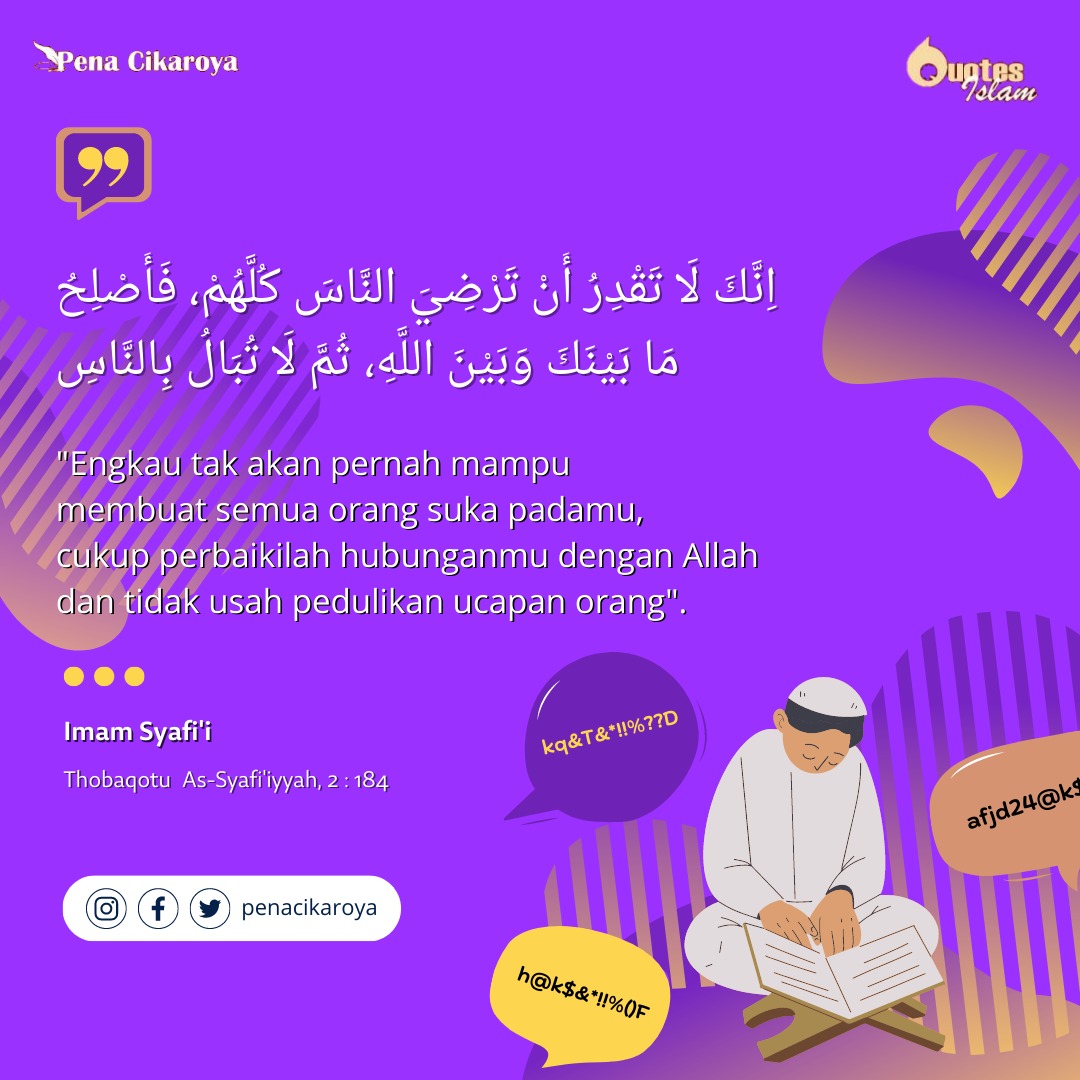 penacikaroya's tweet photo. Ingin semua orang suka sama kita?
Nabi aja ada Haters... apalgi kita? Pasti ada yg tidak suka.
So.. Kita tdk dapat memaksa semua orang untuk menyukai diri kita, begitu juga kita tidak bisa memaksa diri kita menyukai semua orang. Yang terpenting adalah "JANGAN MEMBENCI" 😊 https://t.co/ouqWkjIPNX
