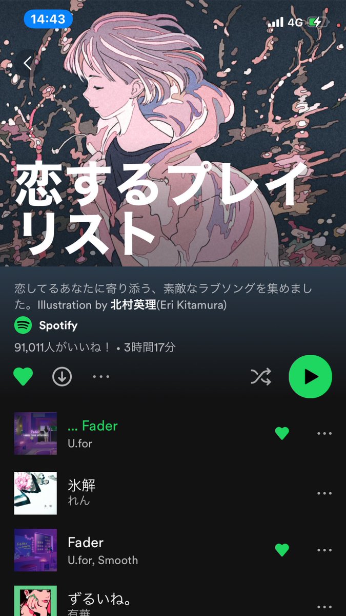 RoB_Music_Info's tweet image. U.for

#Fader &amp;amp;コラボ楽曲
#Spotify @SpotifyJP 各プレイリスト引き続きセレクト頂いております✨
有難うございます🎵

[Happy Stroll]
open.spotify.com/playlist/37i9d…

[恋するプレイリスト]
&quot;Fader&quot;
&quot;Fader (feat.SMOOTH)&quot;
open.spotify.com/playlist/37i9d…

[ストロボ]
open.spotify.com/playlist/37i9d…

#Ufor 
#ユウホ