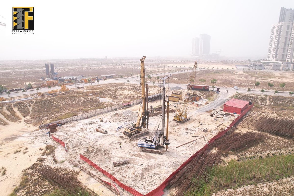 terrafirmanig's tweet photo. IMT SRL AF250 and @SoilmecSpa R-516 execute a bored piling project for The Phoenix series by Arkland Properties @EkoAtlantic (354 nos 800mm dia bored piles @ 34m & 36m)
https://t.co/9wRydIHAFU
#cfapiling #foundationengineering #terrafirmang #boredpiles #ekoatlantic #imtsrl https://t.co/feALnus2uB