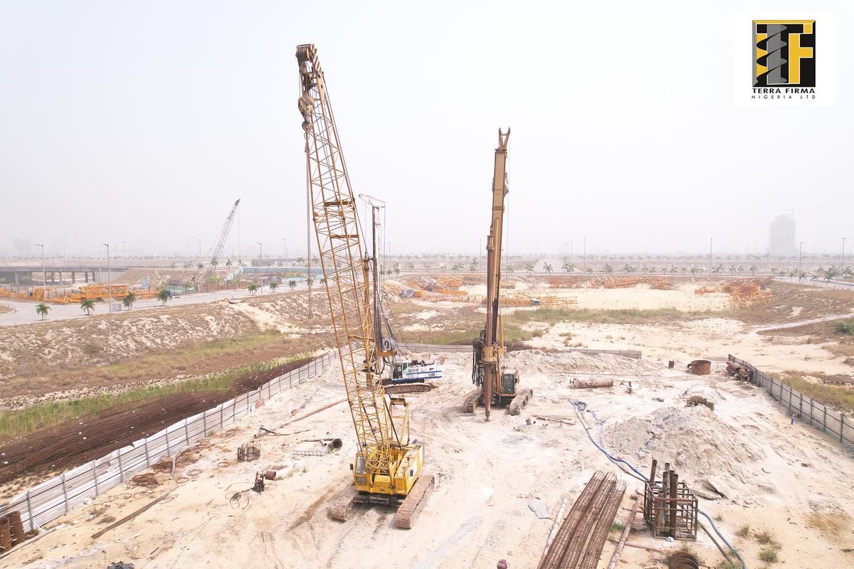 terrafirmanig's tweet photo. IMT SRL AF250 and @SoilmecSpa R-516 execute a bored piling project for The Phoenix series by Arkland Properties @EkoAtlantic (354 nos 800mm dia bored piles @ 34m & 36m)
https://t.co/9wRydIHAFU
#cfapiling #foundationengineering #terrafirmang #boredpiles #ekoatlantic #imtsrl https://t.co/1VAmWaon2Q