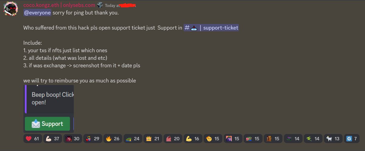 Who was affected by @ twitter hack, pls open a support ticket in Kongz discord server.