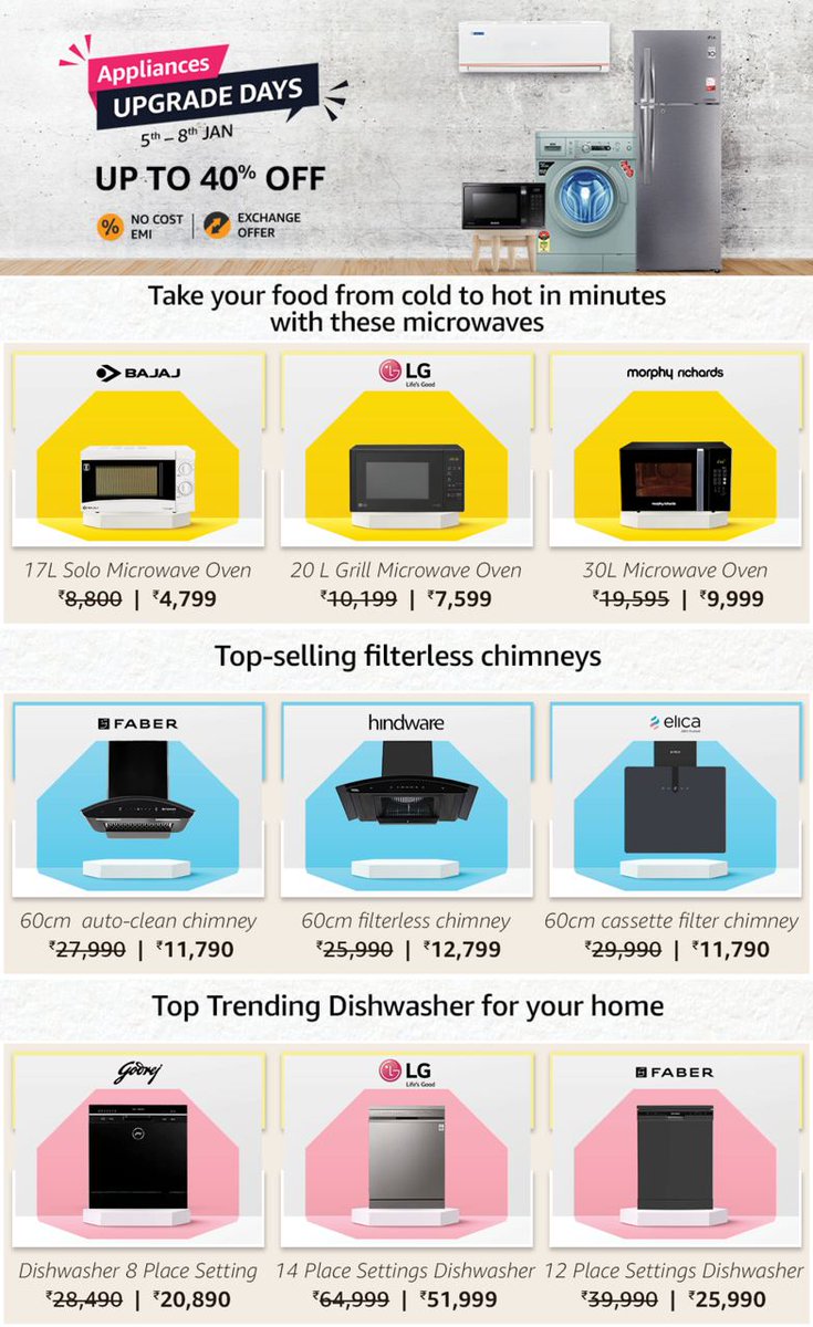 DealBee Deals on Twitter "Appliances Upgrade Days ⚡️ Up to 40 Off Grab top selling