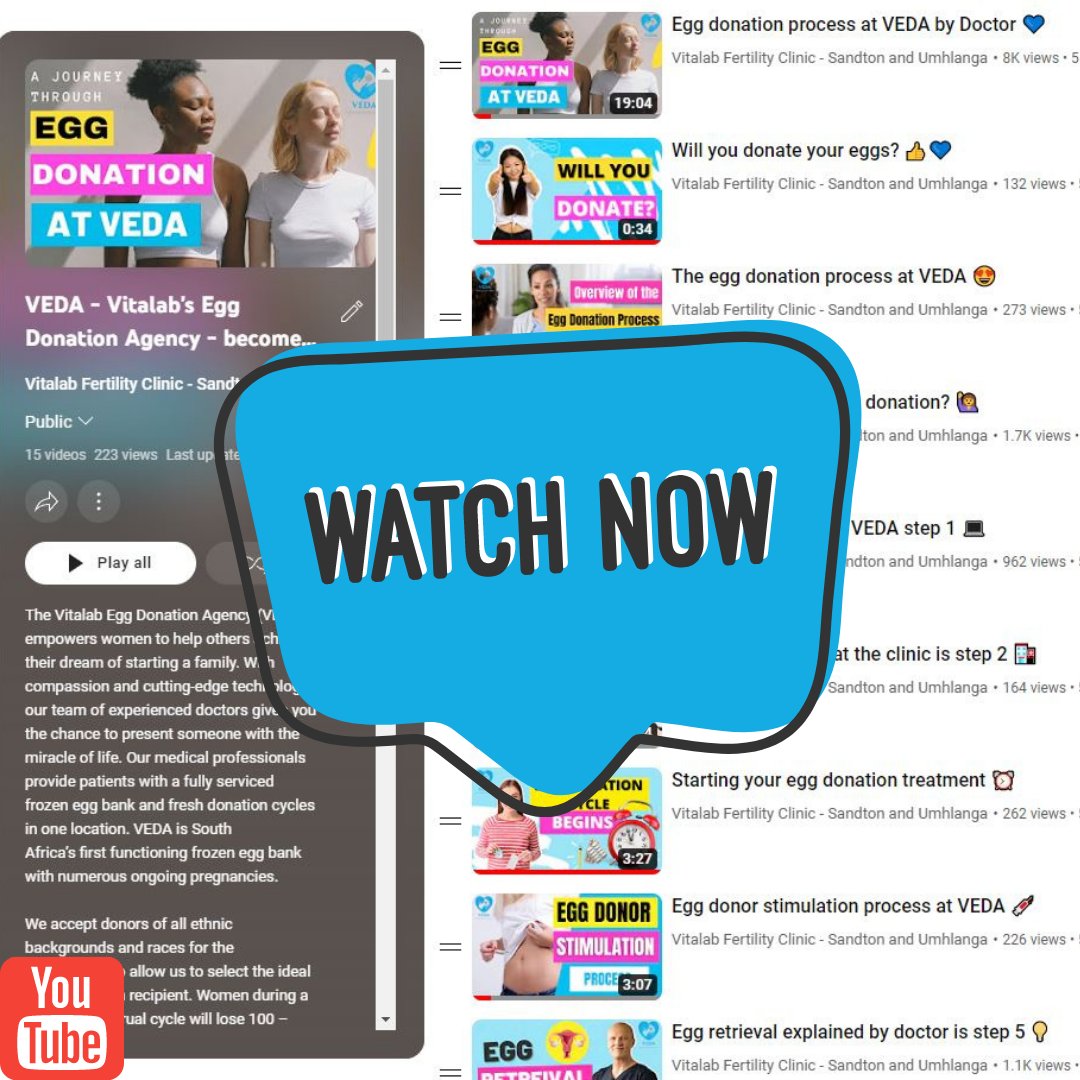 Add VEDA to your playlist this weekend! 
These videos explain the ENTIRE egg donation process at VEDA. 
Watch here: youtube.com/playlist?list=…
#youtube #playlist #weekend #weekendvibes #eggdonation #eggdonors #donoreggs #video #watchnow #donate #donateeggs #howto #didyouknow