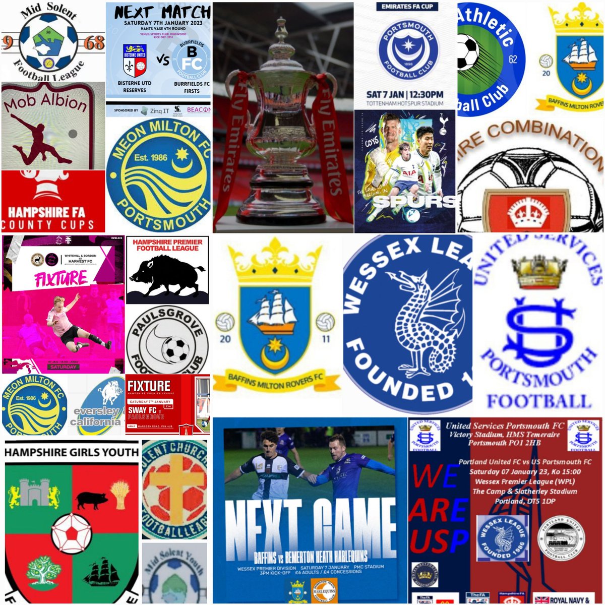 Pompey_Football's tweet photo. ⚽️ Sat Matchday ⚽️

2023 gets underway for #All 👏

@Pompey (a)🏆12.30pm
@BMRFC (h)
@usportsmouthfc (a)
@PaulsgroveFC (h)
@FcHarvest (a)
@FCMeonMilton (h)🏆
@BMRFC_Reserves (a)

Plus @MidSolent @HFA_CountyCups @SCFL_ @HGYFL1 + #MSYFL

.. let's hope everyone plays #enjoy 👍 https://t.co/xPmxz1qYpT