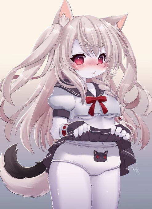 アズレンの夕立ケモ化 