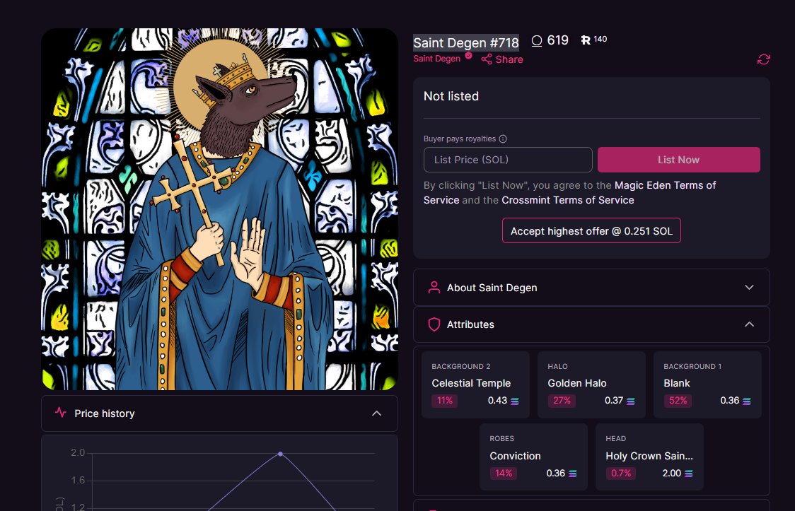 Francis_LEV8's tweet photo. sniped myself a crowned doghead! 🤣
@SaintDegenNFT #Degen #microtrading #NFTCommunity #bonk #doghead https://t.co/285uFvoM1q