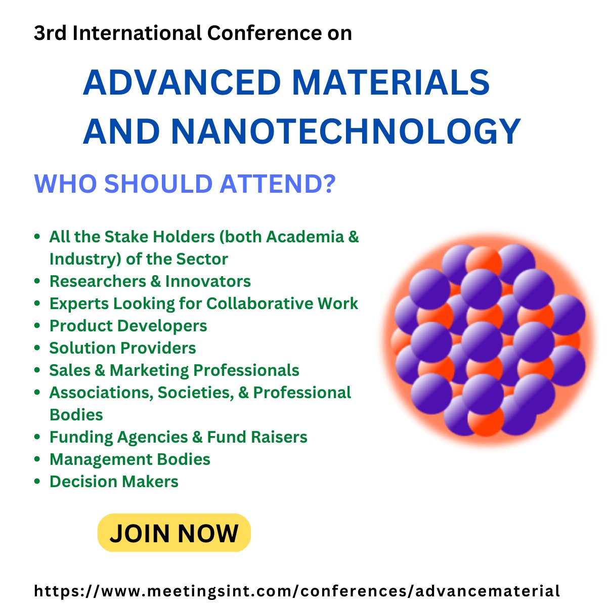 AdvancedMateri4's tweet photo. #Advanced_Materials_2023
Join the 3rd International Conference on Advanced Materials and Nanotechnology dated April 17-18, 2023 at London, UK. This conference is focusing on the theme of "Current Innovations in Advanced Materials and Nanotechnology. https://t.co/eWq0bKsHb9