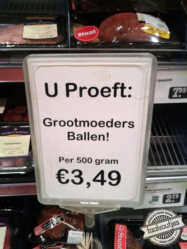 En toen heb ik alles terug gelegd en ben de winkel uitgelopen.....