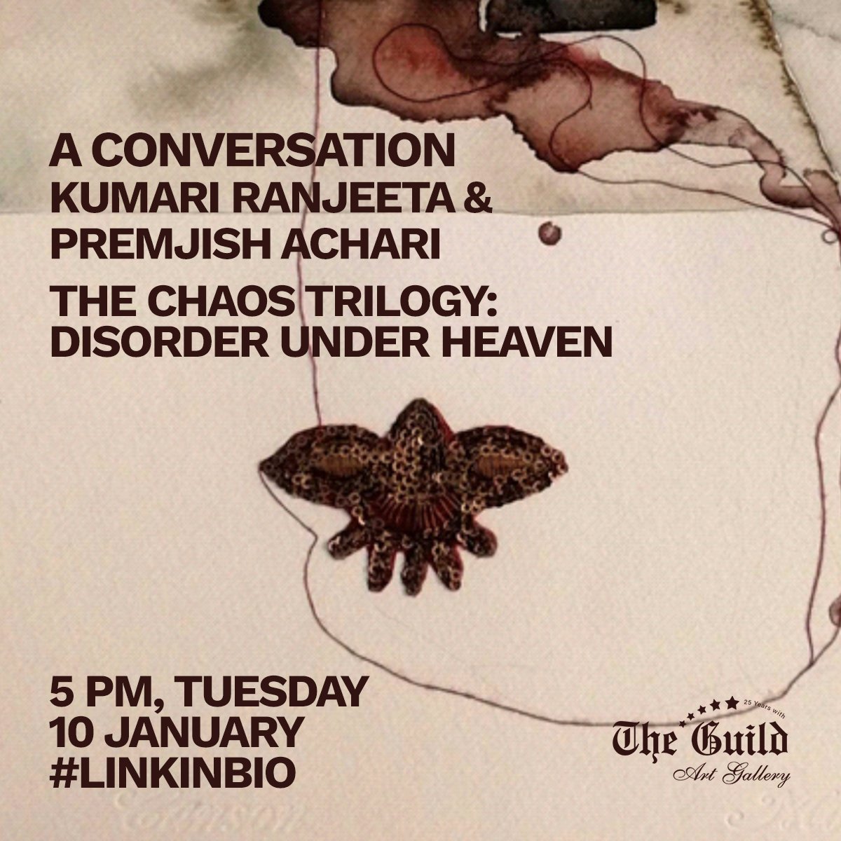The_Guild_Art's tweet photo. We are delighted to announce, as part of our ongoing show 'The Chaos Trilogy: Disorder Under Heaven', we present an #artisttalk with artist #kumariranjeeta and curator #premjishachari, who will discuss the artist’s practice on women, labour and caste. https://t.co/3i5DN62g8D