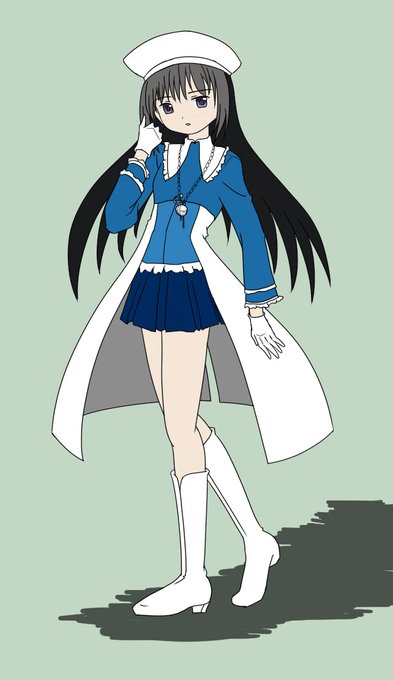 古いUSBメモリから11年前の描きかけの絵が出てきたw なんだっけこれ、ボツになったほむらちゃんの初期デザイン案? 