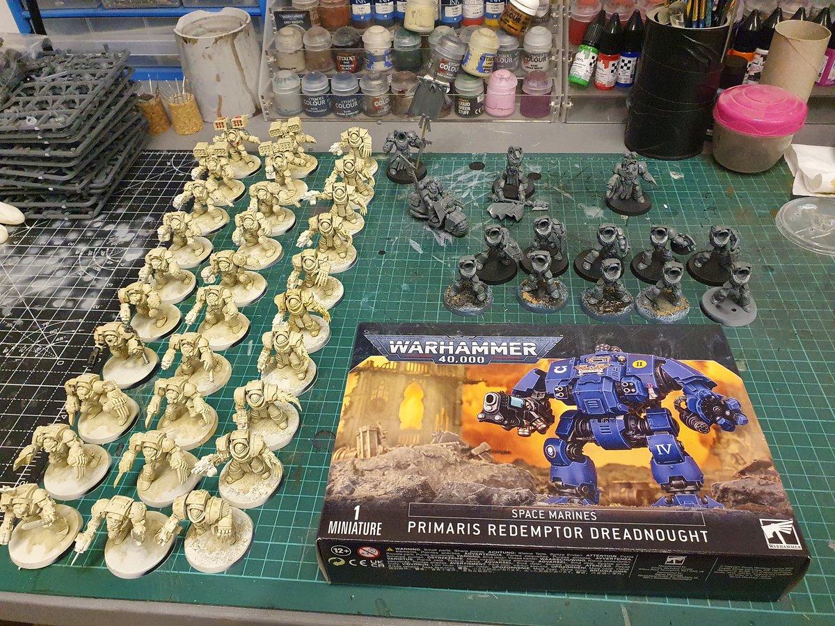 Now with the points drop for terms I've got to re do a load of units for the deathwing, but it means I can squeeze a redemptor in for free....

#warhammer40000 #WarhammerCommunity