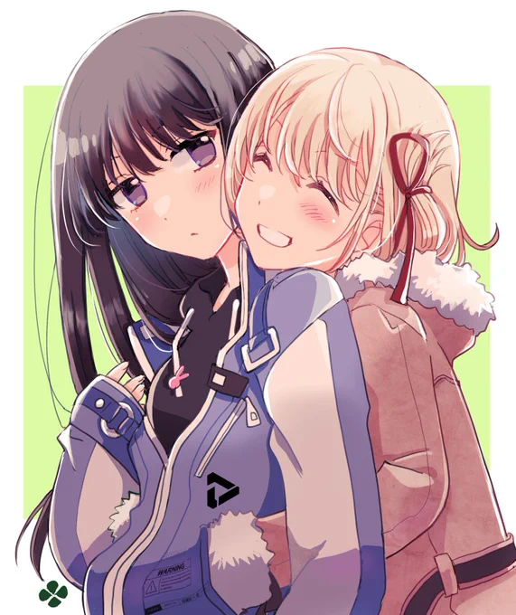 「た～きなへへへ」くっついている千束(常習犯)#リコリコ   #ちさたき 