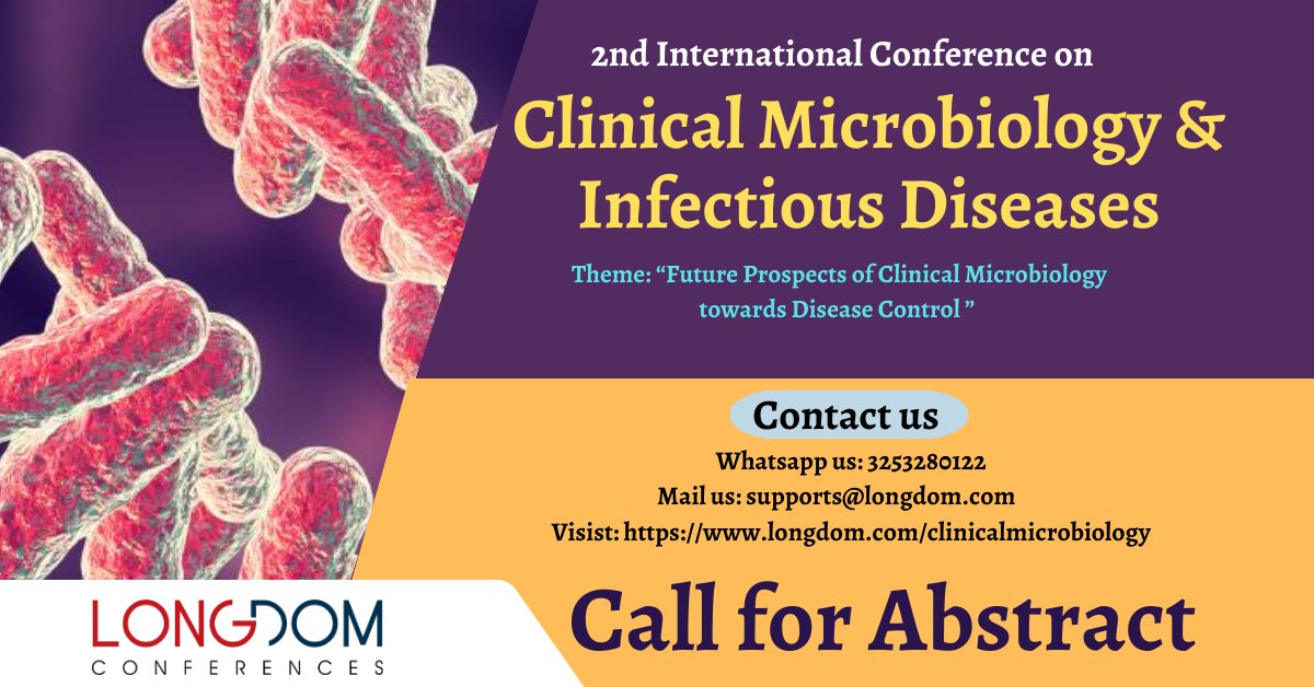 Longdom_Meet's tweet photo. Join the 2nd International Conference on #ClinicalMicrobiology and #InfectiousDiseases, #Paris, #France
w: https://t.co/GbrGaY3m5U
#microbiologyconference #clinicalmicrobiologyconference #longdomconference #Parisconference #europeevents #emergingdiseases #medicalconference https://t.co/sUJ7RjcUIY