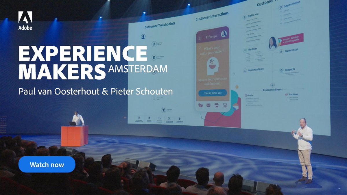 IgorCorvers's tweet image. Look at this showcase on how Adobe Experience Cloud delivers personalized journeys and captures relevant and actionable customer data  #AdobeExperienceMakers2022: Watch now: adobe.ly/3j10MPk