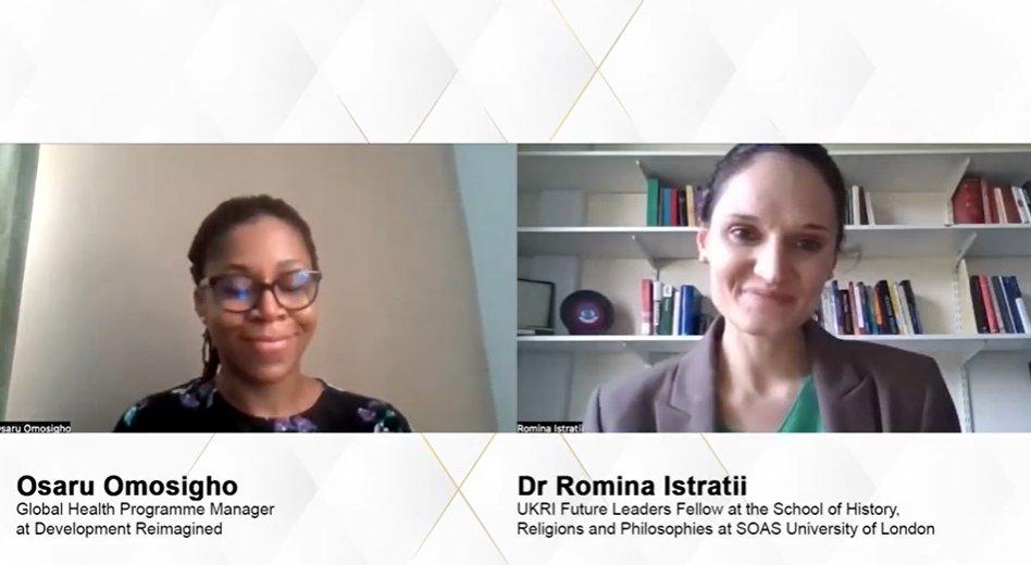 DevReimagined's tweet image. Dive into the world of knowledge production in the development sector with our Global Health Program Manager @OsaruOmosigho and Dr Romina Istratii.

Listen to their insights and learn how organizations can do better. #Health #development 
🔗bit.ly/3WY9Bcx