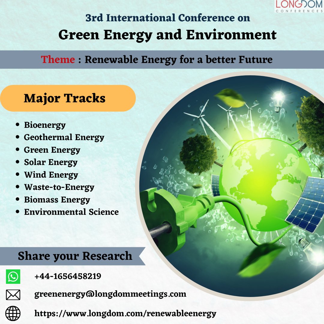 JulieJo38599580's tweet photo. Join us at 3rd International Conference on Green Energy and Environment conference.
Website: https://t.co/NoBTLBa72j
#energyconferences #Longdom_meet #EuropeConferences #environmentconferences #longdom_conferences #LongdomConference #Greenenergyconferences #Greenenergyconference https://t.co/xxumNF6o2s
