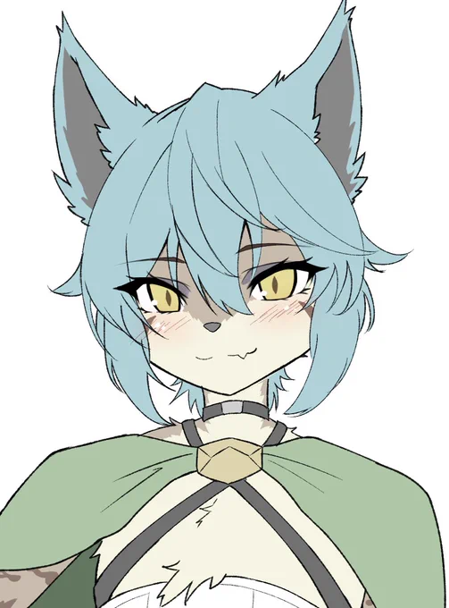 wip切れ長の目描くの楽しい 
