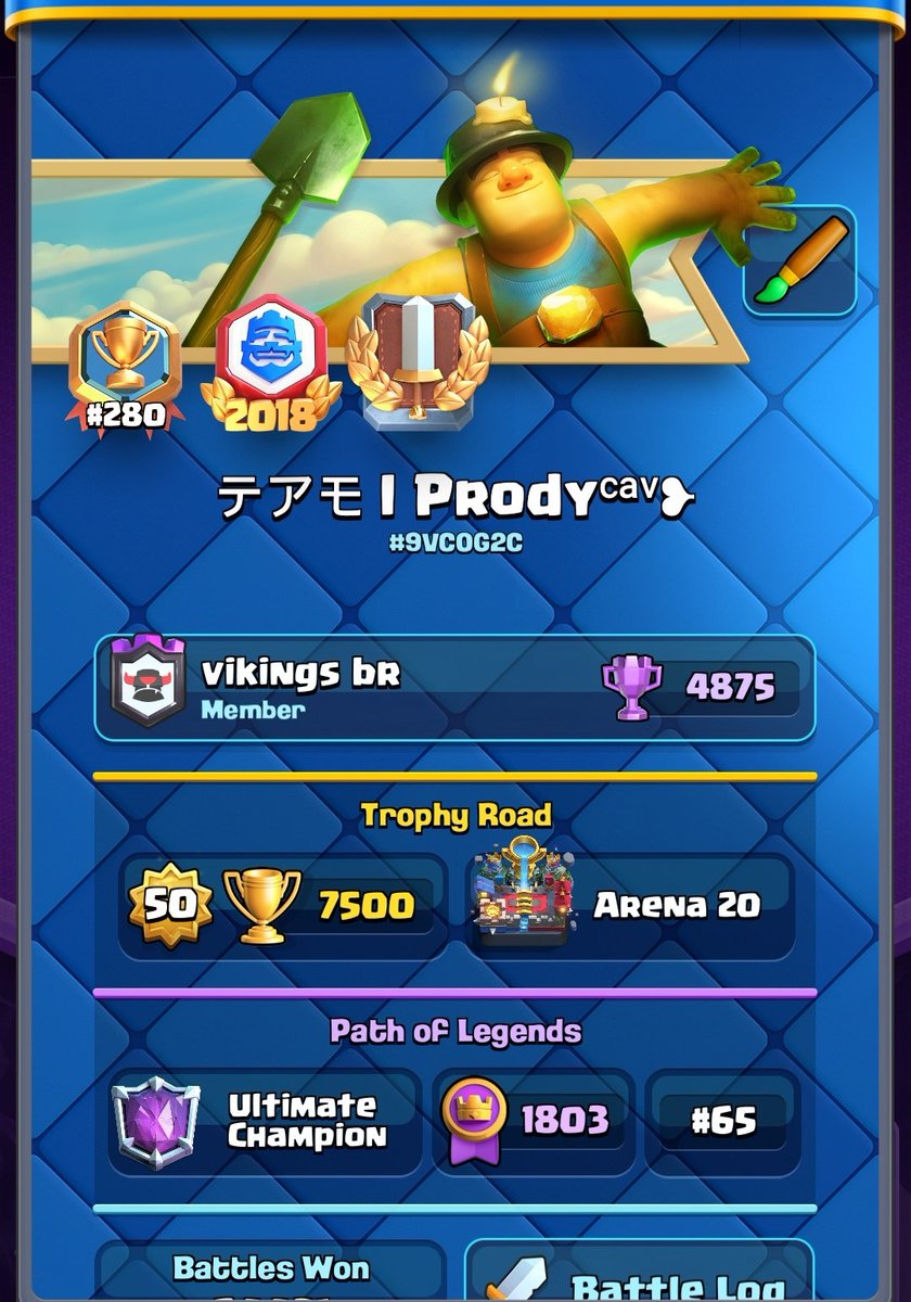 Mi link (Supercell ID) jugando en el top con Lumberloon.

Requisitos:
Follow, ❤️ y RT

Comenta tu nombre de supercell ID para aceptarte.

Link: link.clashroyale.com/?clashroyale:/…