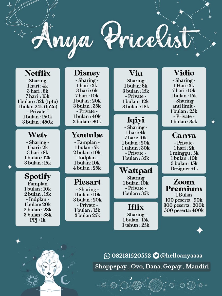 helloanyaaaa's tweet photo. Hai kakk💫 ini aku ada jual di @helloanyaaaa . Liat aja dulu plnya yaa, kalau mau tanya-tanya atau order silahkan dm atau wa https://t.co/WdY0sU0UuQ
https://t.co/BKlGKLG6gz

#zonauang