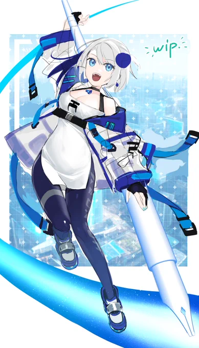 こっちもAIイラストメーカーを参考にしつつ調整&精度あげ。顔が上手く決まらなくて困ってたので助かった……しっかり可愛くなった 