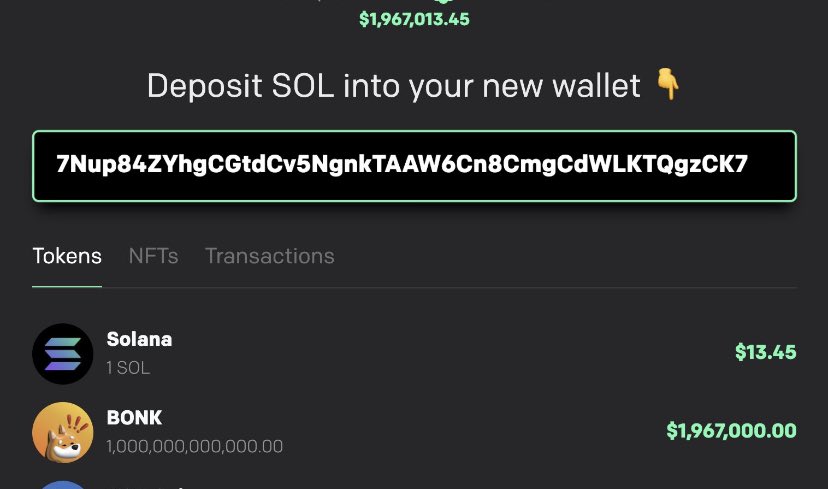𝐃𝐚𝐫𝐤𝐨 𝐂𝐫𝐲𝐩𝐭𝐨 (@darko_crypto) on Twitter photo Diamond handed $BONK since day 1. My hands are too hard to dump, so here it goes...
<a href="/hey_wallet/">Hey Wallet!</a> send
100,000 $BONK to everyone that likes this
1,000,000 $BONK to everyone that retweets this
and
10,000,000 $BONK to everyone that follows me Diamond handed $BONK since day 1. My hands are too hard to dump, so here it goes...
<a href="/hey_wallet/">Hey Wallet!</a> send
100,000 $BONK to everyone that likes this
1,000,000 $BONK to everyone that retweets this
and
10,000,000 $BONK to everyone that follows me