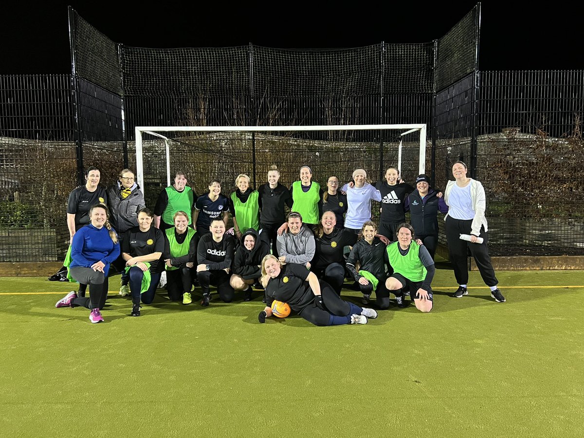 Wet, cold Friday eve and over 20 women are playing the beautiful game, meeting new friends and having some belly laughs…if you are thinking about it, come along…IT’S SO MUCH FUN!!!! #wearemersthamfcladies 🧡🖤