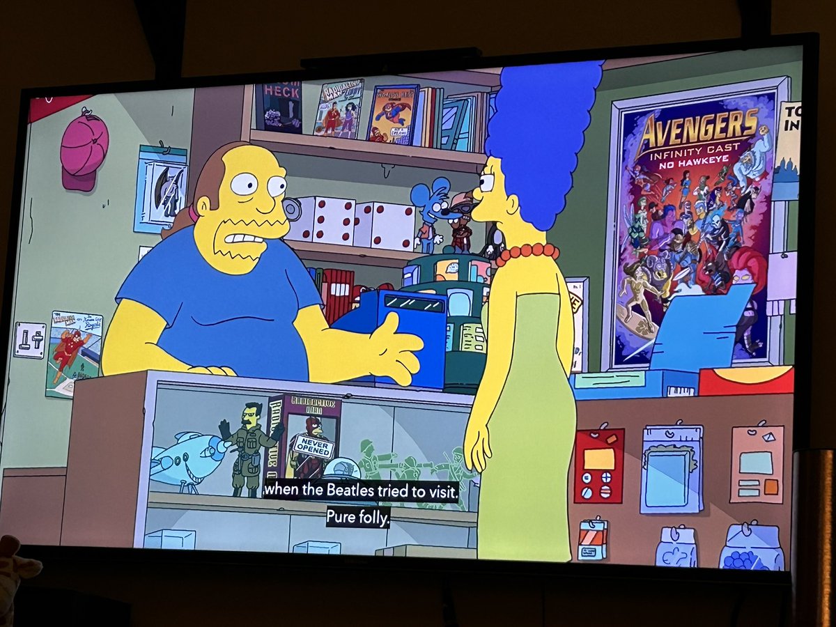 RGlasper's tweet photo. Have @TheSimpsons done it again? have they predicted, or have they caused @JeremyRenner ‘s accident? #conspiracytheory #onlyjoking https://t.co/icm7EO7eAx