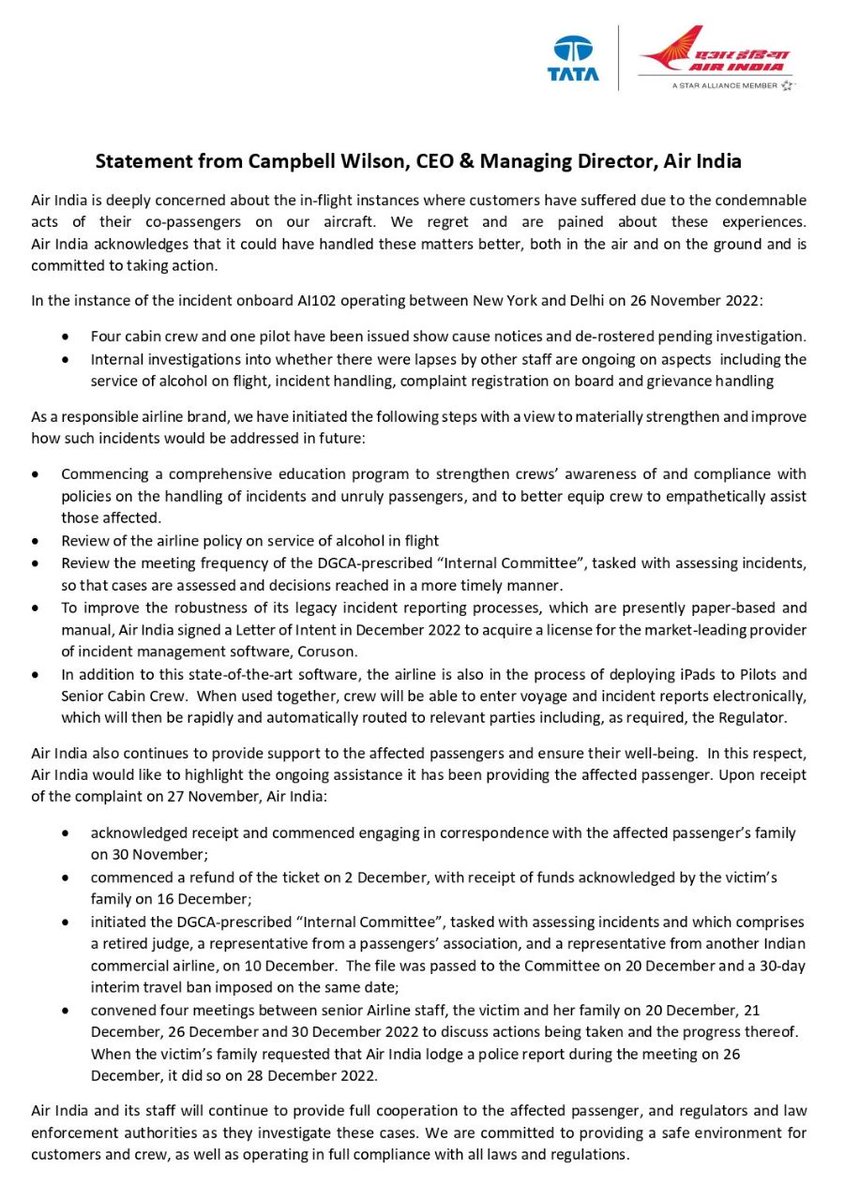 Air India tweet media