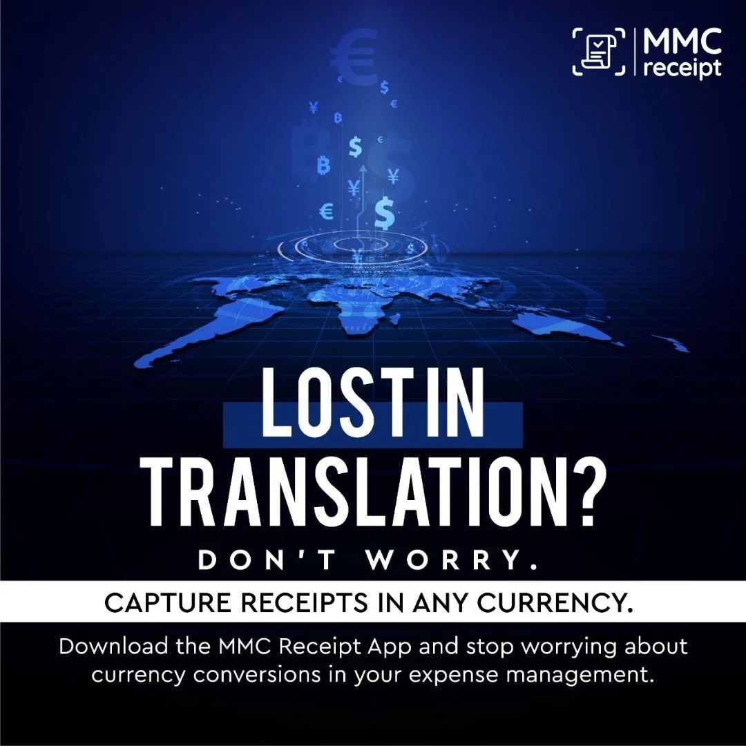 Say goodbye to the stress of currency conversions with the MMC Receipt App. Capture receipts in any currency and streamline your expense management.

Effortlessly manage expenses in any currency with the MMC Receipt App.

#MMCReceipt #Application #receiptmanagement