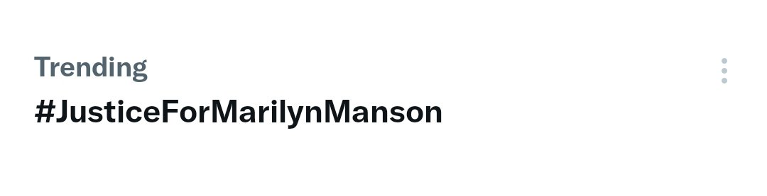 #JusticeForMarilynManson