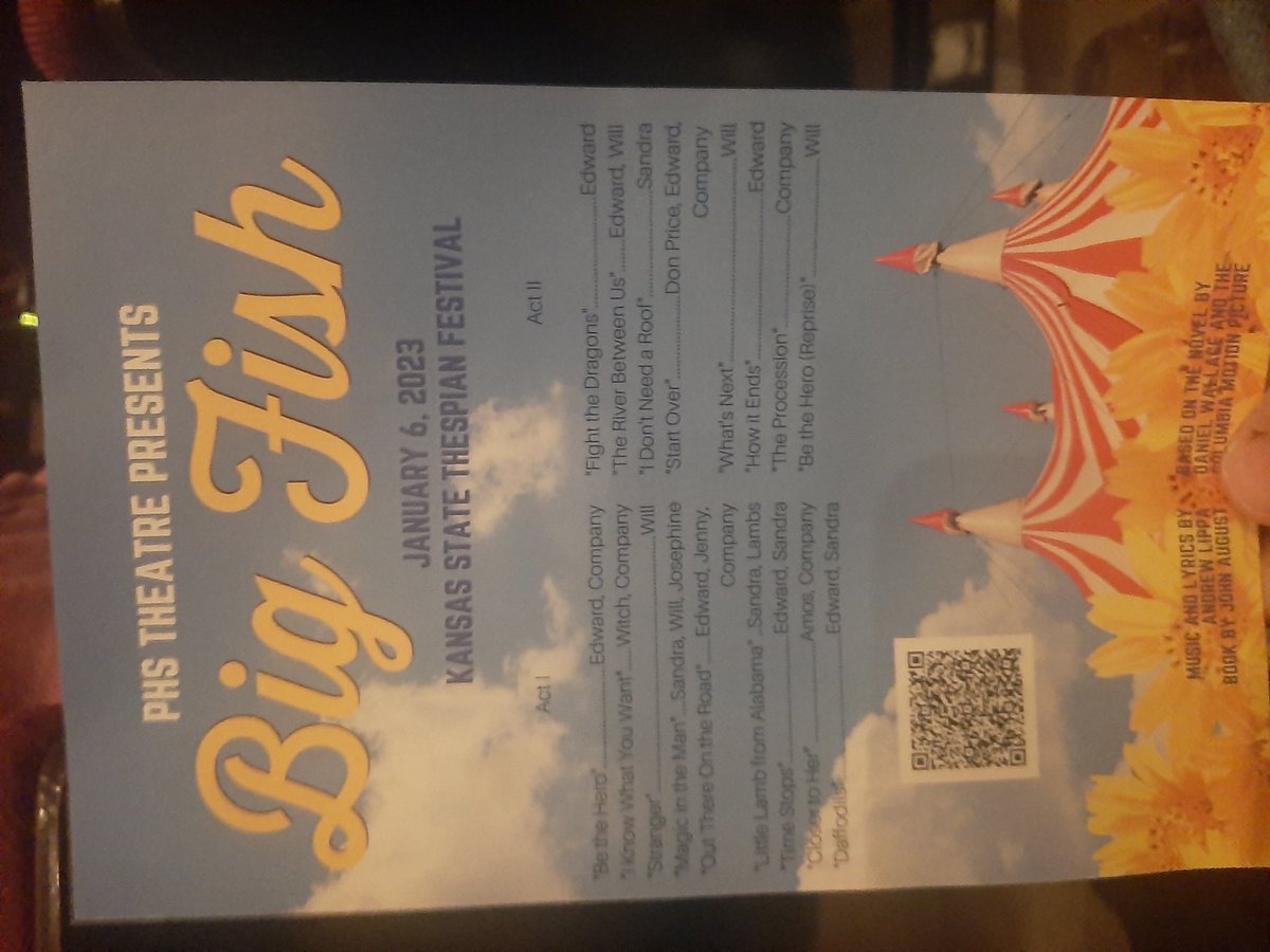Troupe2001's tweet photo. We enjoyed Big Fish. A great show for a Friday night. https://t.co/fi9KVbgwzE