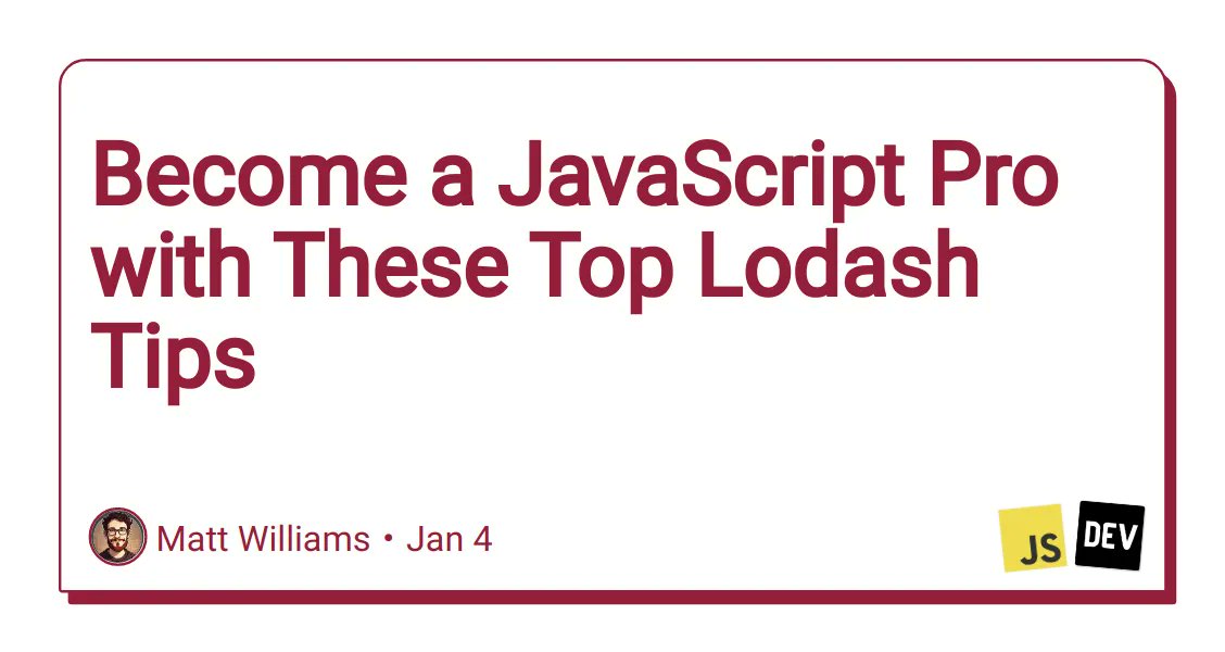 IvyGrig's tweet photo. Become a JavaScript Pro with These Top Lodash Tips https://t.co/AdUz9CwDl2
#code #webdev #DEVCommunity #Codingnewbies #webdesign #webdevelopment
#javascript https://t.co/5eRrNdtUBF