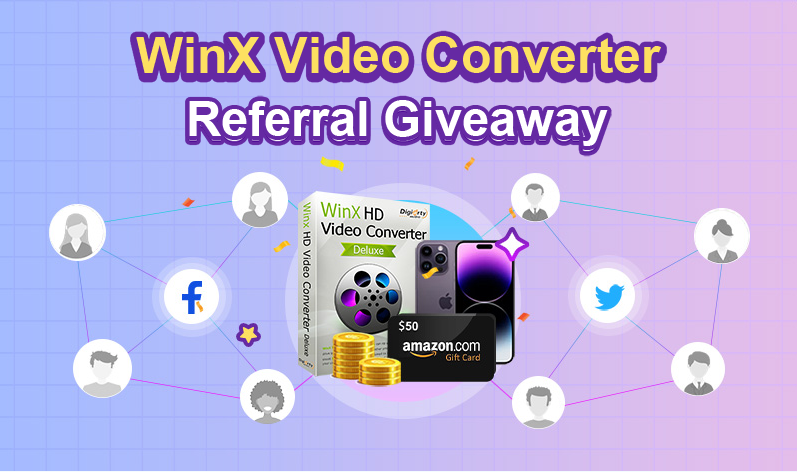 🎊New Year brings new grace, here we'd like to share you our 2023 Referral Contest! 
✨Share our event with 3 friends and you can get special gifts incl. WinX Video Converter, $100 Cash, and iPhone 14! 🎁
Don't miss your chance to win special giveaway: bit.ly/3IsolLO