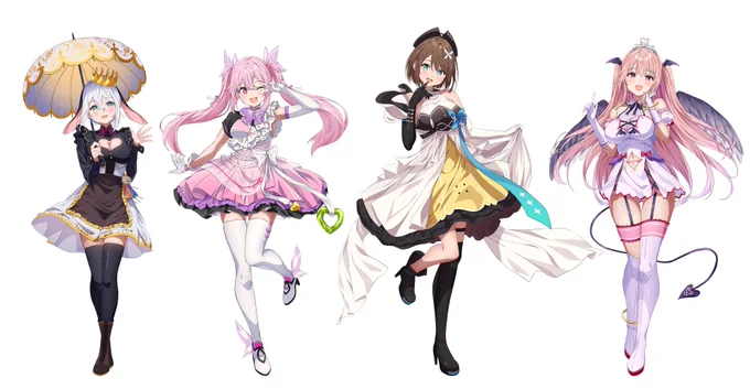 2/18に開催されるPalette Project×あおぎり高校の合同ライブ『めいくあっぷ!』のキービジュアルイラストを描かせていただきました 