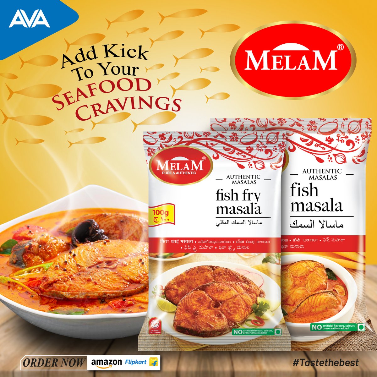 MelamFoods's tweet photo. MELAM Fish Masalas add a kick to your seafood cravings. These Masalas are created with fresh, authentic ingredients that can work magic on the fish by enhancing its taste and bringing back the homemade flavour.
Amazon: https://t.co/5BTw65TJef
#Melammasala #Melamfoods #Melam https://t.co/uOFydMYdga
