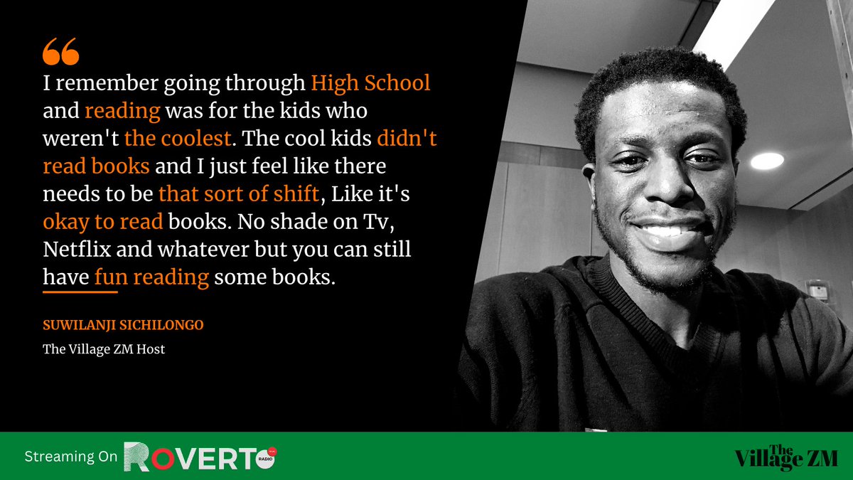 TheVillageZM's tweet image. Did you have the same High school experience? 
Listen to our episode about African Literature with @thekaluwa founder of #TheBookshelf, streaming now on RovertRadio.com or on major Podcast Streaming Platforms. #ListenWithYourHeart #TheVillageZM linktr.ee/TheVillageZM