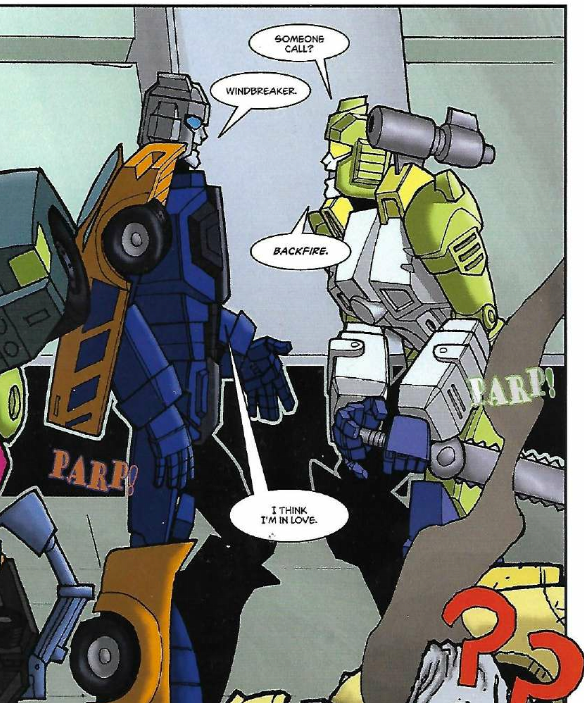 LascielsShadow's tweet photo. @TF_Moments This is my favourite panel. Just two dudes flirting while letting out absolutely massive farts.
(BTW, if anyone wants to read this, because it *is* funny in an 'I am secretly twelve years old' way, it's here: https://t.co/B702iEfB89) https://t.co/29ltvtIHg7