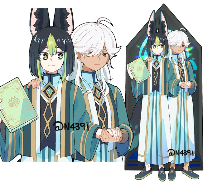 Akademiya Days Cynonari standee design.#Genshinlmpact #cyno #tighnari 