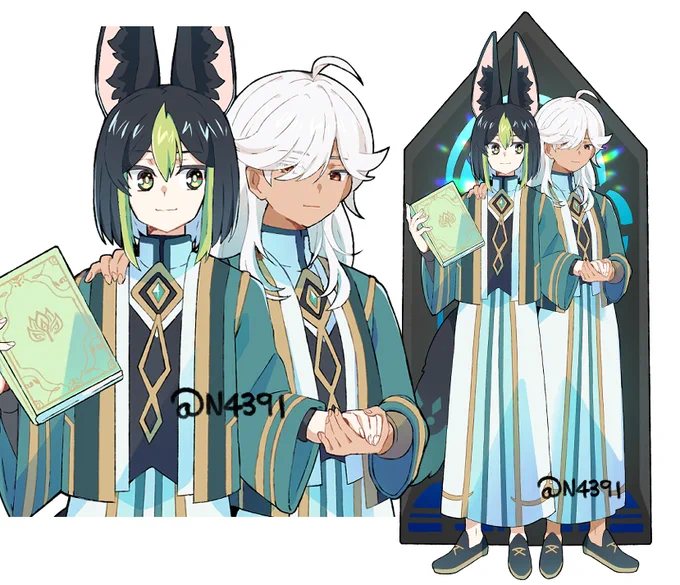 Akademiya Days Cynonari standee design.#Genshinlmpact #cyno #tighnari 