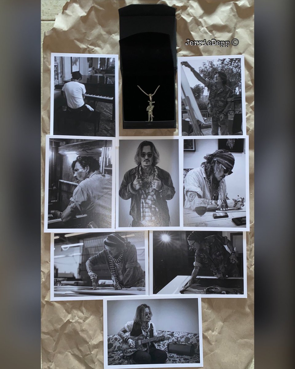JerrieDepp's tweet image. It’s finally here! Thank you to @JohnnyDeppNFT for this surprise gift 🙏🏼 Love the details on the BunnyMan Necklace and photos of god dad (@JohnnyDepp) taken by Gina Deuters &amp;amp; Elliot Nyman 🥰❤️

Cant wait for more in this upcoming year 🥳

#NeverFearTruth #JusticeForJohnnyDepp