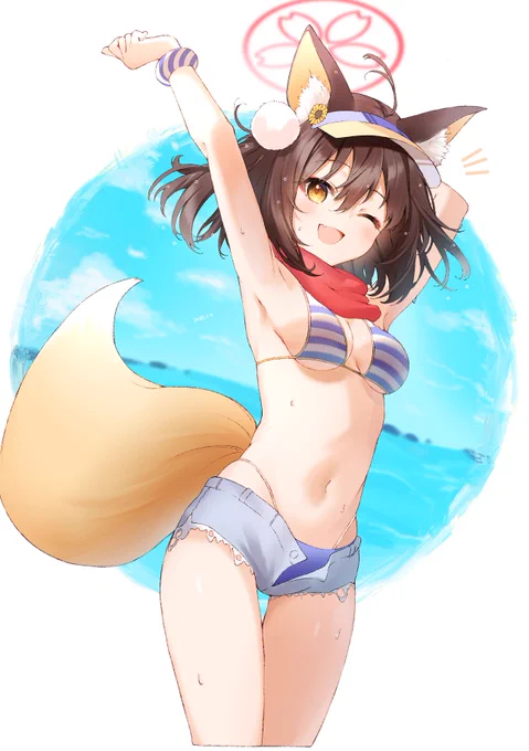 水着イズナ…… #ブルアカ 