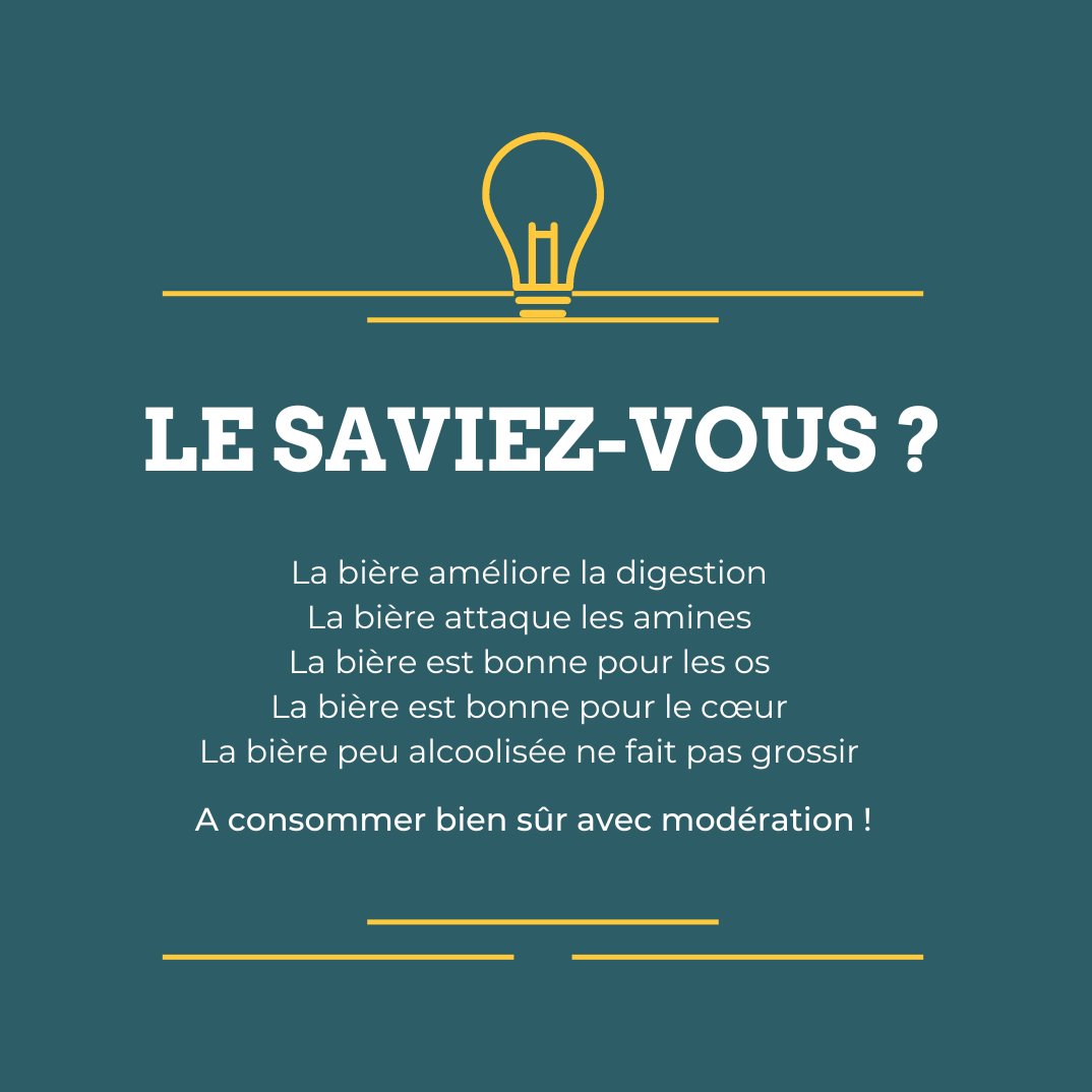 tchintchinfr's tweet photo. Bière : 5 bienfaits

👉Bonne pour la digestion, le coeur et les os, attaque les amines, ne fait pas grossir... La bière est bonne pour la santé mais ses effets bénéfiques s’arrêtent quand on dépasse 20 cl/jour 

A consommer avec modération🍻

#bière #mbadmb #efap #bièreetsanté https://t.co/xfAwdWusYB
